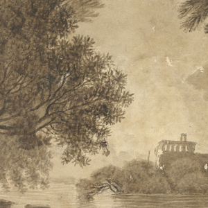 Drawing, Fishermen in Landscape, 1770–1786