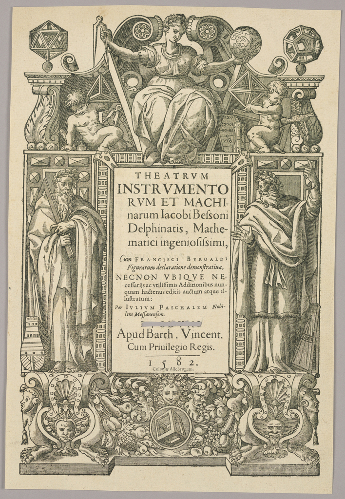 Print, Title page of Theatrum instrumentorum et machinarum