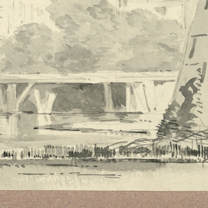 Drawing, Landscape with Fortification, 1600–1900