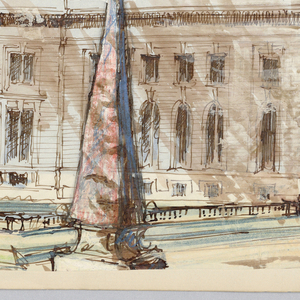 Drawing, Album of original sketches and photographs of the architect