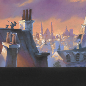 Concept Art, Paris Rooftops, Ratatouille, 2007