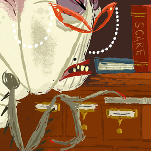 Concept Art, Librarian, Monsters University, 2013