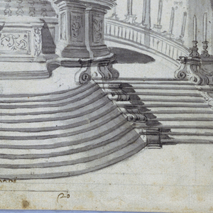 Drawing, Design for a Setting of the Exhibition of the Host, ca. 1700
