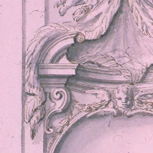 Drawing, Decoration of the Top of a Niche, ca. 1750
