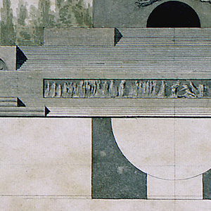 Drawing, Project for a Sepulchral Monument (Mausoleum), ca. 1800