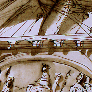 Drawing, Design for ceiling decoration, 18th century