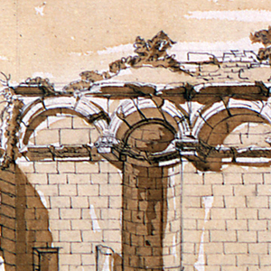 Drawing, View of the Porta Aurea, Palace of Diocletian, Split, late 18th century