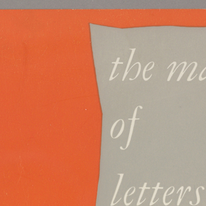 Bookjacket, Bookjacket for "The Man of Letters in the Modern World" by Allen Tate, Meridian Books, 1955