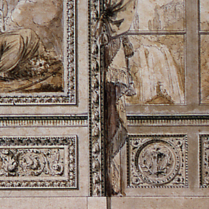 Drawing, Design for a Window Wall with Tapestry Panel, Chateau de Craon, ca. 1780