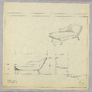 Drawing, Chaise Lounge