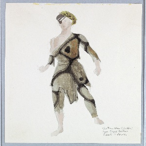 Drawing, Costume Design: One-Eyed Brother, for Die Fran Ohne Schatten, 1967–8