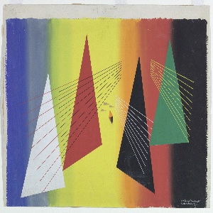 Drawing, Design for Theater Curtain: Checkmate, 1937