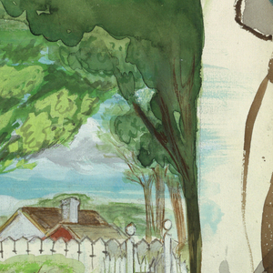 Drawing, Set Designs: Backyard of Willie Baxter for "Seventeen"