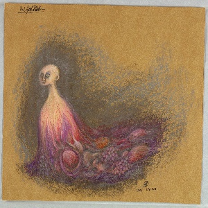 Drawing, Costume Design: One Dying, for Die Jakobsleiter, 1968