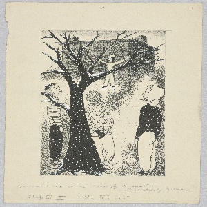Drawing, Children Playing in the Snow, ca. 1950