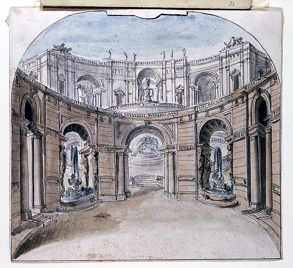 Drawing, Stage Design: Palace Architecture