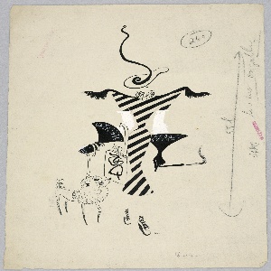 Drawing, Woman Strolling with a White Poodle, 1945–48
