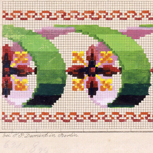 Drawing, Wool Embroidery Design (Berlin Wool Work), ca. 1860