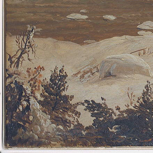 Oil Sketch, Niagara from Goat Island, Winter, March 1856