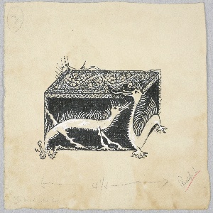 Drawing, Dragon Box, for My Own Manhattan, ca. 1946