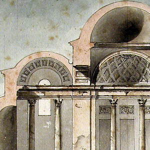 Drawing, Section, Small Domed Building, ca. 1780