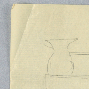 Drawing, Design for Small Round Table with Three Scrolling Legs, 1900–05