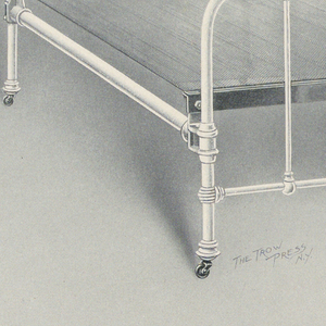 Catalogue Illustration, Design for Enamel Bedstead #2055, with Woven or Wire Springs