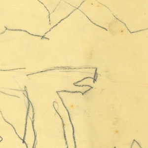 Drawing, Two Indian warriors on ho
