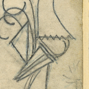 Drawing, Two cocks