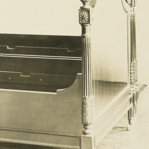 Photogragh, Design for Bed with Fluted Posts and Inlaid Headboard and Footboard