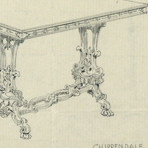 Drawing, Design for Small Chippendale Table "A", 1900–05