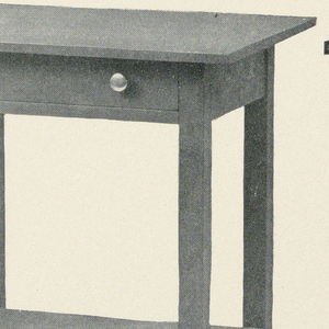 Catalogue Illustration, Design for Cottage Chamber Table with Drawer