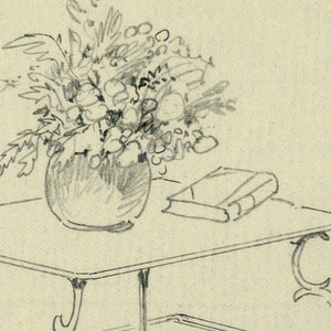 Drawing, Design for Rectangular Tea Table with Removable Tray, 1900–05