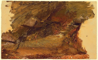 Drawing, Woodland Waterfall, probably October 1865