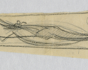 Drawing, Hound chasing a hare