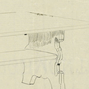 Drawing, Design for Large Rectangular Table with Rectangular Shelf, 1900–05
