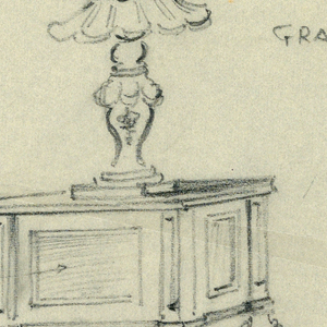 Drawing, Design for Light Stand for Guest Room, 1900–05