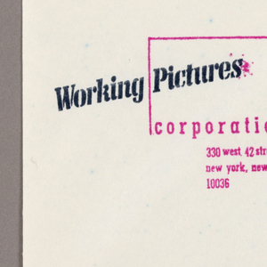 Stationery, Working Pictures, ca. 1975–80