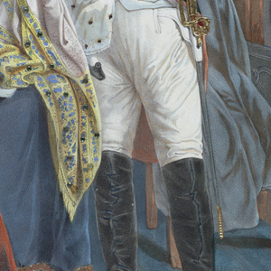 Print, "Tinsel Picture": Napoleo, ca. 1860