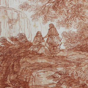 Drawing, Park with Fountain and Statue, 1788