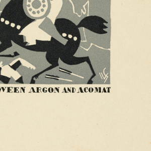 Print, The Battle Between Argon and Acomat, from The Travels of Marco Polo, 1930