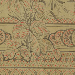 Drawing, Window Shade design, Red and Gray