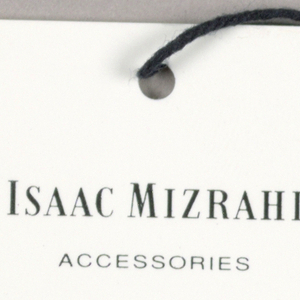 Tag, Isaac Mizrahi: Tie-on Tag, 1989