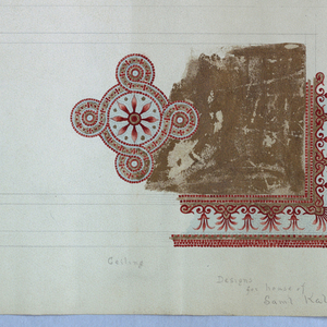 Drawing, Vestibule and Ceiling design, Samual Kalish Residence