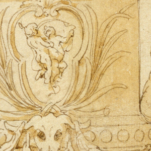 Drawing, Design for a Vase with Mermaids, 19th century