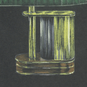 Drawing, Table lamp with tubular m