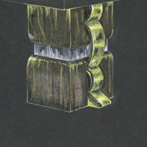 Drawing, Table lamp with brown and