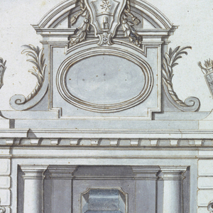 Drawing, Fountain with Arms of Pope Clement XIV, 1762