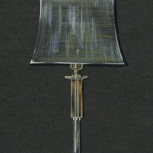 Drawing, One lamp design; mounted