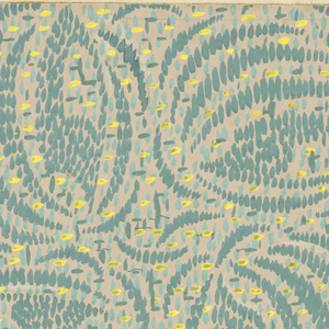 Drawing, #101-1 Teal, tan and yell